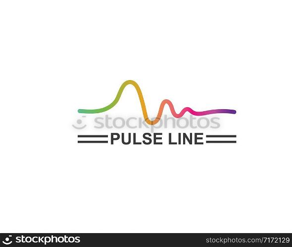 pulse line,equaizer and sound effect ilustration logo vector icon template