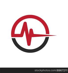 Pulse line Heart beat line ilustration logo vector template