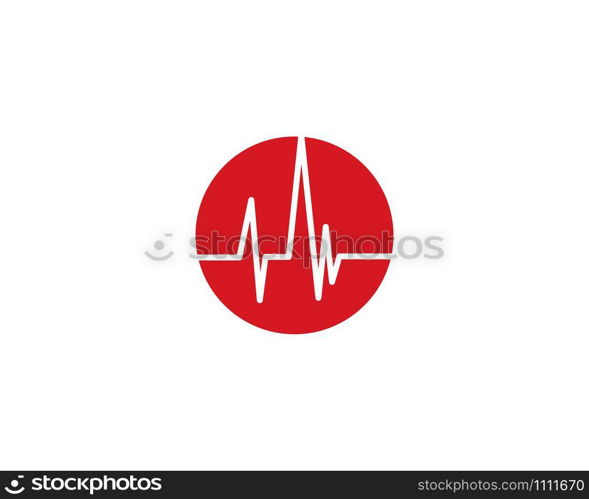 Pulse line ilustration vector template