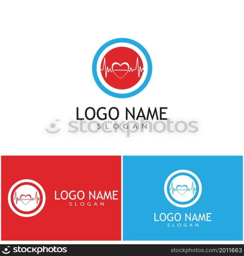 Pulse line ilustration vector template