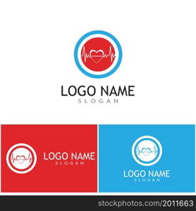 Pulse line ilustration vector template