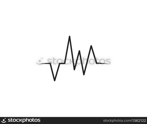 Pulse line logo vector