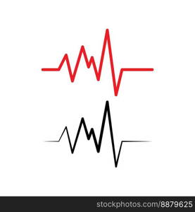 Pulse line or medical wave. Logo design concept vector