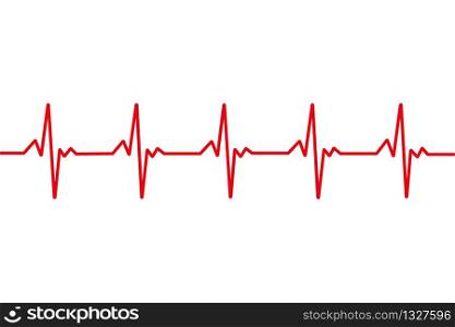 pulse line vector template on white back