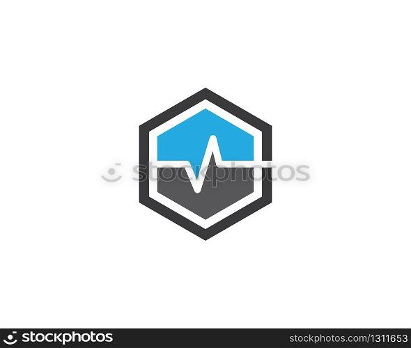Pulse logo template vector icon illustration design