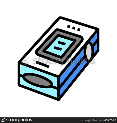 pulse oximeter fingertip color icon vector. pulse oximeter fingertip sign. isolated symbol illustration. pulse oximeter fingertip color icon vector illustration