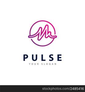 Pulse Wave logo Vector. Creative Sound waves logo concept design template