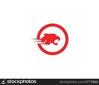 Puma head icon logo vector template