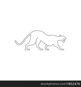 Puma icon vector illustration design template.