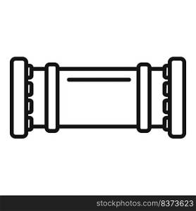 Pump connector icon outline vector. Water pipe. Faucet equipment. Pump connector icon outline vector. Water pipe
