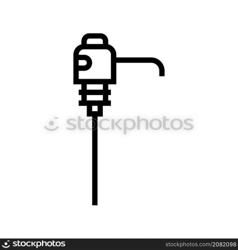 pump for water line icon vector. pump for water sign. isolated contour symbol black illustration. pump for water line icon vector illustration