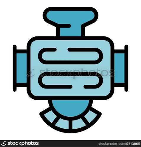 Pump irrigation icon outline vector. Water system. Automatic farm color flat. Pump irrigation icon vector flat