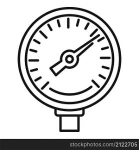 Pump manometer icon outline vector. Gas pressure. Air gauge. Pump manometer icon outline vector. Gas pressure