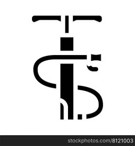 pump tool glyph icon vector. pump tool sign. isolated contour symbol black illustration. pump tool glyph icon vector illustration