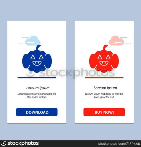 Pumpkin, American, Usa Blue and Red Download and Buy Now web Widget Card Template