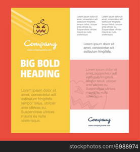 Pumpkin Business Company Poster Template. with place for text and images. vector background