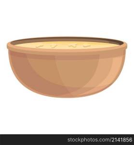 Pumpkin cream soup icon cartoon vector. Vegetable bowl. Food plate. Pumpkin cream soup icon cartoon vector. Vegetable bowl