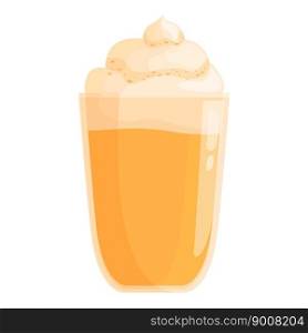 Pumpkin dessert icon cartoon vector. Spice latte. Drink cup. Pumpkin dessert icon cartoon vector. Spice latte