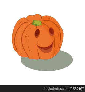 Pumpkin for Halloween. Cute character funny pumpkin. Element for print, postcard and poster. Vector illustration