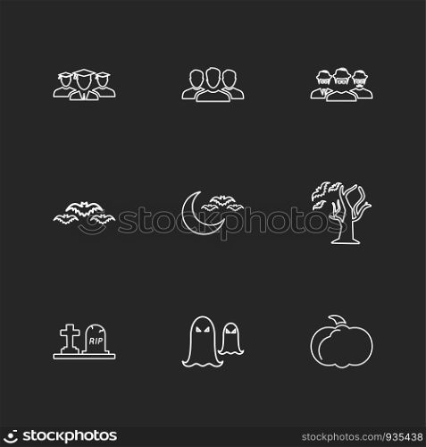 pumpkin , ghost , crecent , bats ,halloween , rip , graveyard , horror , pumpkin , grave , cross , bat , scary , scare , candy , rip , horror , night , spider , icon, vector, design, flat, collection, style, creative, icons