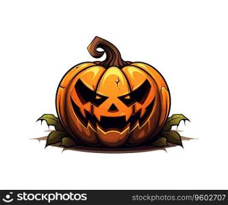 Pumpkin Halloween icon style clipart. Vector illustration design.