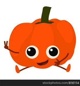 Pumpkin icon. Cartoon illustration of pumpkin vector icon for web. Pumpkin icon, cartoon style