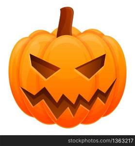 Pumpkin icon. Cartoon of pumpkin vector icon for web design isolated on white background. Pumpkin icon, cartoon style