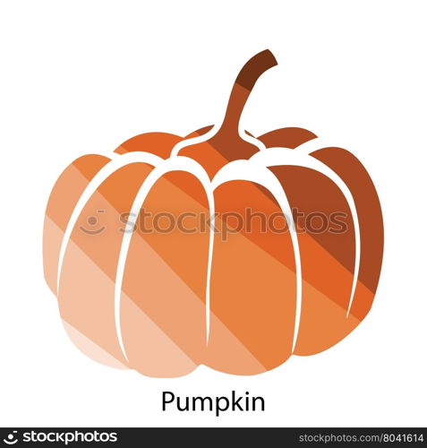 Pumpkin icon. Flat color design. Vector illustration.