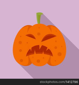 Pumpkin icon. Flat illustration of pumpkin vector icon for web design. Pumpkin icon, flat style