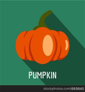Pumpkin icon. Flat illustration of pumpkin vector icon for web. Pumpkin icon, flat style.