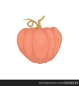 Pumpkin icon, hot pink fruit. Vector illustration of pumpkin for Halloween or harvest, badges for children’s clothing or stationery