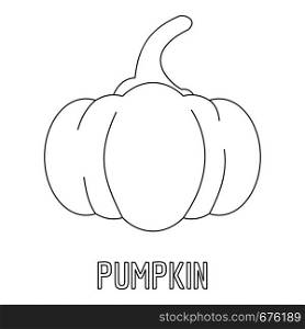 Pumpkin icon. Outline illustration of pumpkin vector icon for web. Pumpkin icon, outline style.