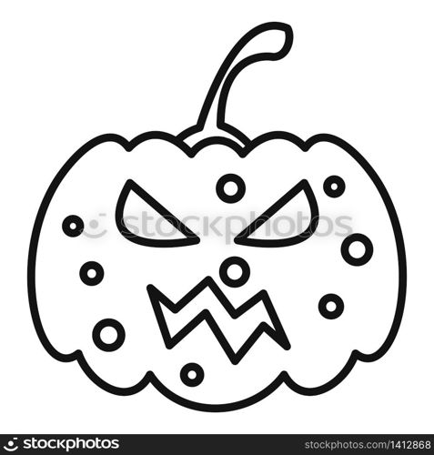 Pumpkin icon. Outline pumpkin vector icon for web design isolated on white background. Pumpkin icon, outline style