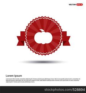 Pumpkin icon - Red Ribbon banner