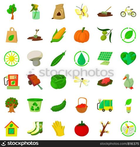Pumpkin icons set. Cartoon style of 36 pumpkin vector icons for web isolated on white background. Pumpkin icons set, cartoon style