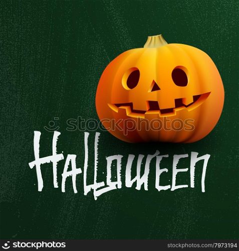 Pumpkin Jack on the chalkboard with Halloween lettering