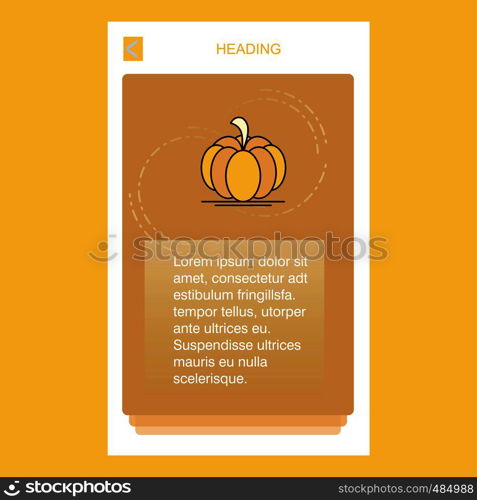 Pumpkin mobile vertical banner design design. Vector