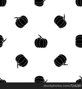 Pumpkin pattern repeat seamless in black color for any design. Vector geometric illustration. Pumpkin pattern seamless black