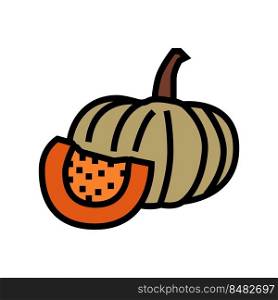 pumpkin piece color icon vector. pumpkin piece sign. isolated symbol illustration. pumpkin piece color icon vector illustration