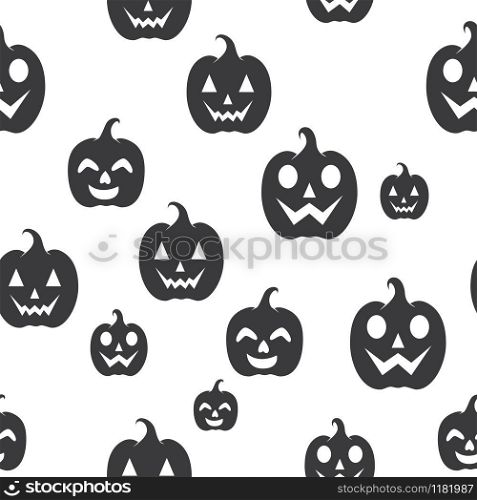 Pumpkin Seamless happy helloween character vector