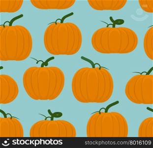 Pumpkin seamless pattern. Background of Orange Vegetables for Halloween. Farm plants&#xA;
