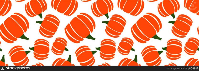 Pumpkin seamless pattern. Vegetable. Hand drawn doodle vector sketch. Healthy food. Vegetarian product. Vegan menu