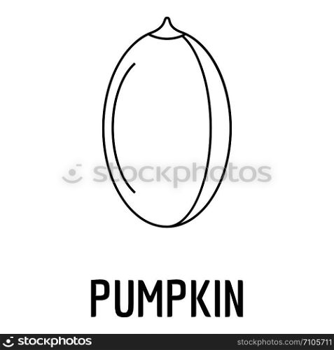 Pumpkin seed icon. Outline illustration of pumpkin seed vector icon for web design isolated on white background. Pumpkin seed icon, outline style