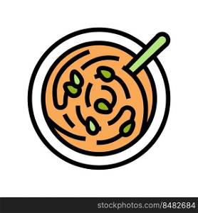 pumpkin soup color icon vector. pumpkin soup sign. isolated symbol illustration. pumpkin soup color icon vector illustration