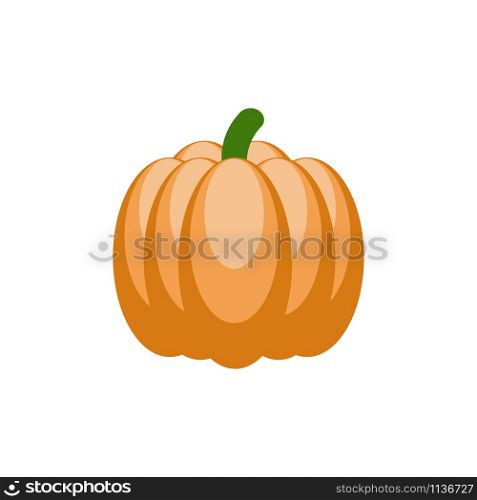 Pumpkin vector icon isolated on white background