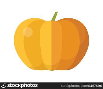 Pumpkin vector in flat style design. Vegetable illustration for conceptual banners, icons, app pictogram, infographic, and logotype elements. Isolated on white background. . Pumpkin Vector Illustration in Flat Style Design.