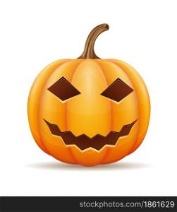 pumpkin with horrible faces for halloween celebration vector illustration isolated on white background