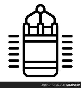 Punch bag icon outline vector. Gym equipment. Sport cardio. Punch bag icon outline vector. Gym equipment