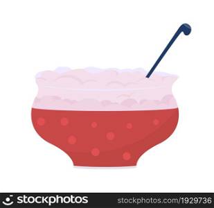 Punch drink semi flat color vector item. Cranberry juice. Realistic object on white. Halloween party alcoholic beverage isolated modern cartoon style illustration for graphic design and animation. Punch drink semi flat color vector item