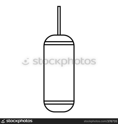 Punching bag icon. Outline illustration of punching bag vector icon for web. Punching bag icon, outline style